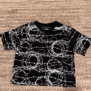 Bad Monday Tattoo Style Clothing Barbed Wired Short Sleeve Shirt Size 8